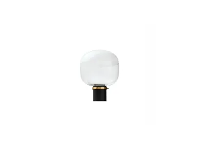 Lampada da tavolo con diffusore in vetro trasparente e satinato e base in metallo finitura Nero e Oro Ghost Tavolo di Midj