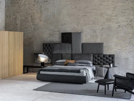 Letto con testiera Wall Panels di Flexteam