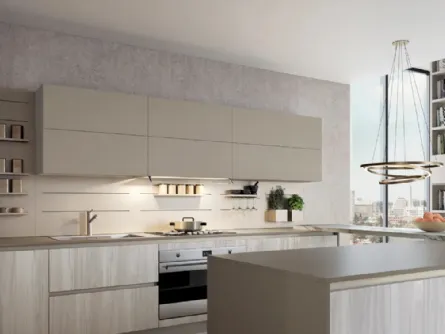 Cucina Moderna con isola Modula Line 01 di Febal Casa